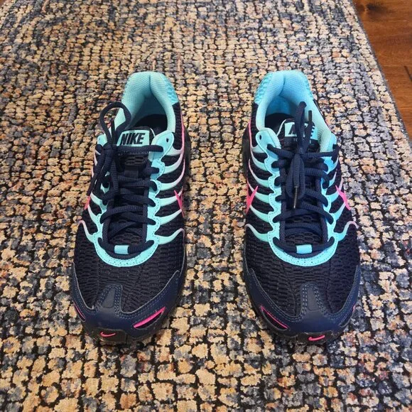 Nike Women's Sneakers - Navy, Pink, Teal - FITS LIKE AN 8.5 (actual size is 9) - Picture 2 of 7